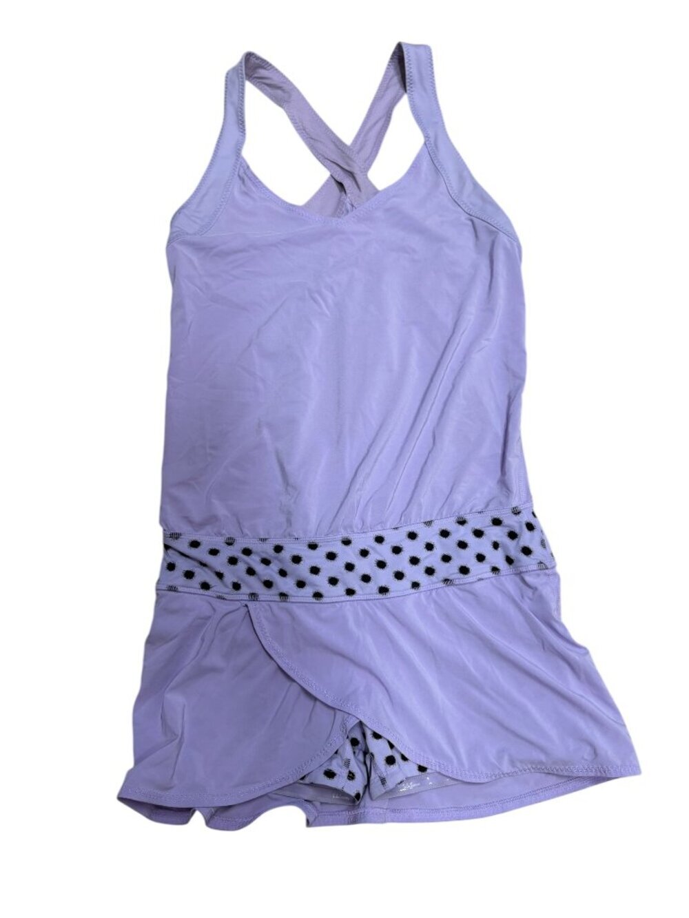 Lululemon Size 6 Lavender Polka Dot Tennis Dress Built-In Shorts EUC